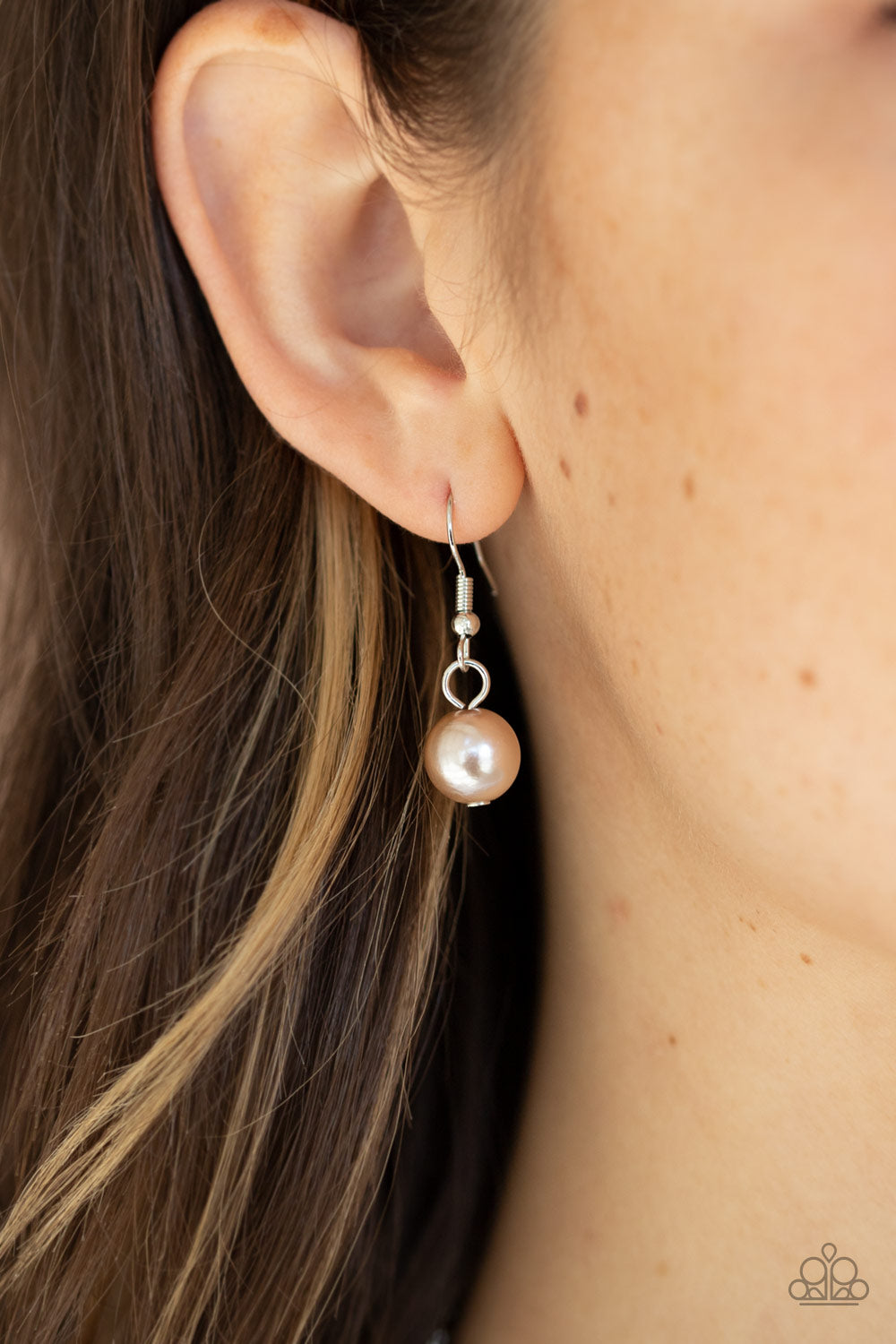 Uptown Pearls - Brown Necklace Paparazzi Accessories Pearl