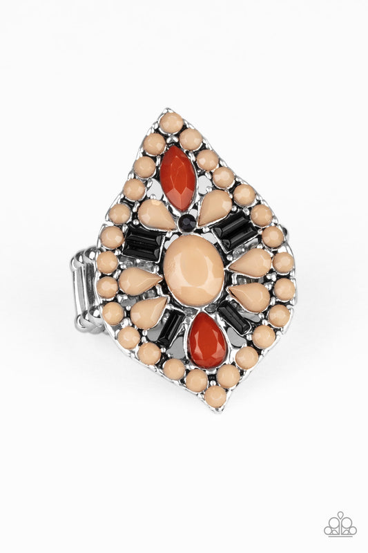Paparazzi Ring Jungle Jewelry Brown Ring with Black Lark and Cinnamon Stick Beads giving Tribal look