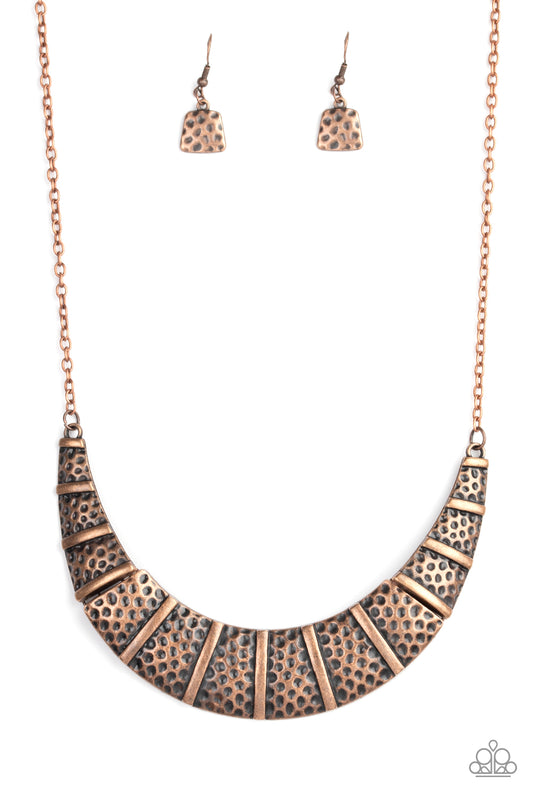 Metallic Mechanics Copper Necklace Paparazzi Accessories. Subscribe & Save. #P2ST-CPXX-068XX