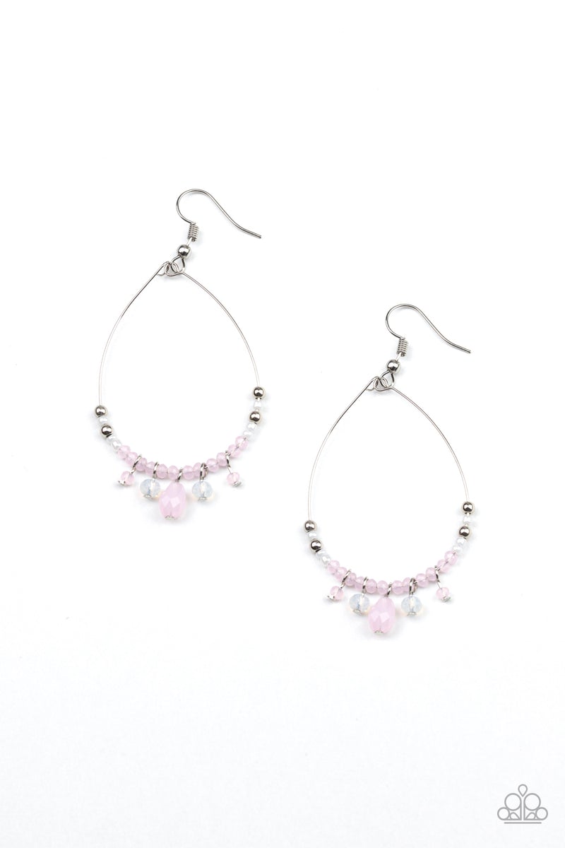 Paparazzi Exquisitely Ethereal - Pink Earrings #P5RE-PKXX-197XX
