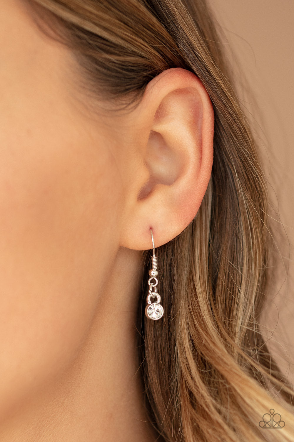 Sassy As They Come Silver Necklace Paparazzi Accessories with earrings. Get Free Shipping.