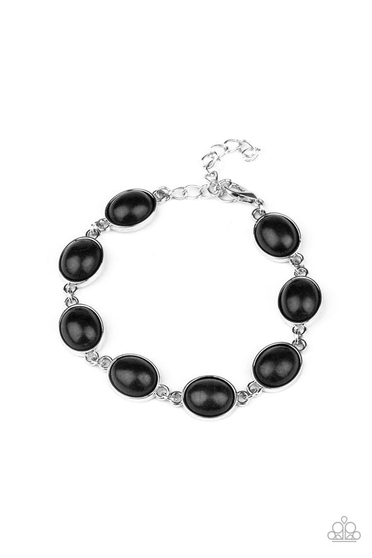 Paparazzi Nice Stonework - Black Stone Bracelet