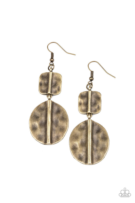 Paparazzi Earring ~ Lure Allure - Brass Earring