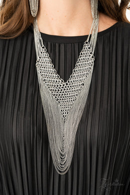 Paparazzi Defiant Zi Necklace 2020 Zi Collection.  #Z2012. Tax free and Get Free Shipping. 