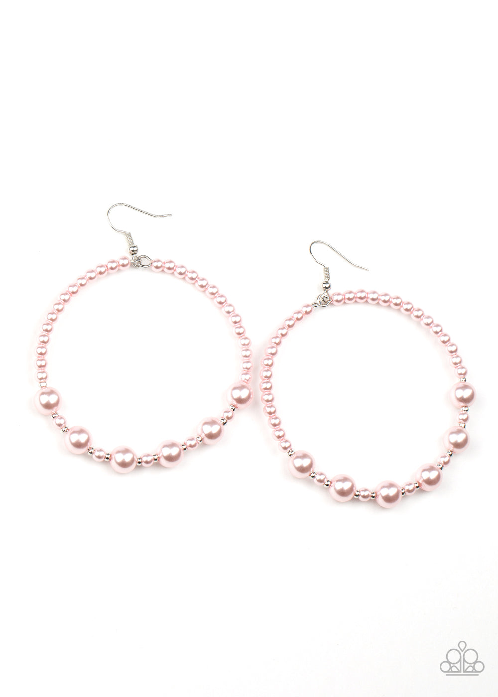 Boss Posh - Pink Hoop Earrings Paparazzi Accessories $5 Jewelry online. Subscribe & Save!