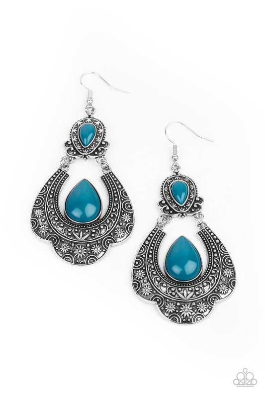 Paparazzi Rise and Roam Blue Earrings. Subscribe & Save. Floral Earring. #P5ST-BLXX-013XX.