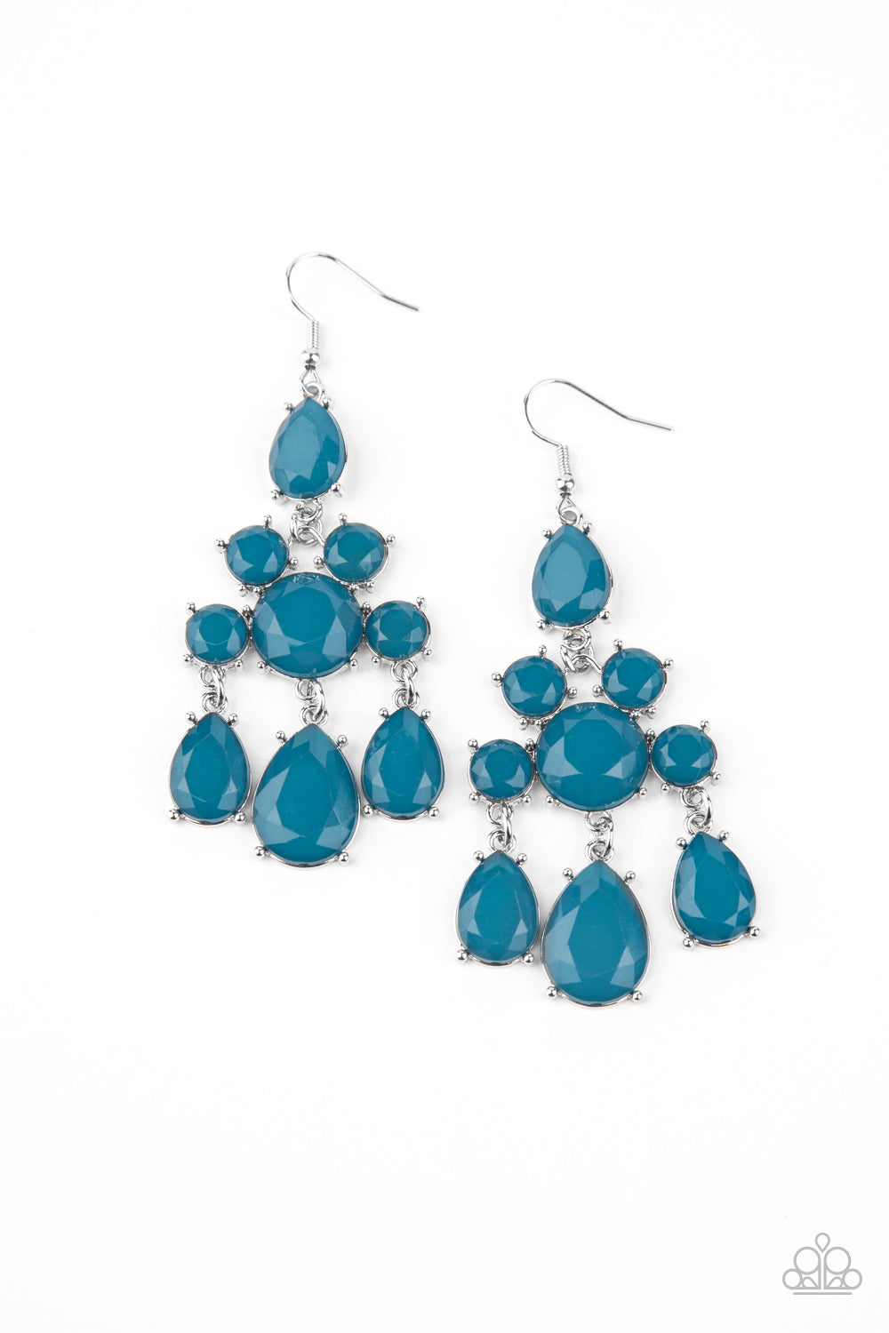 Afterglow Glamour - Blue Earring Paparazzi Accessories