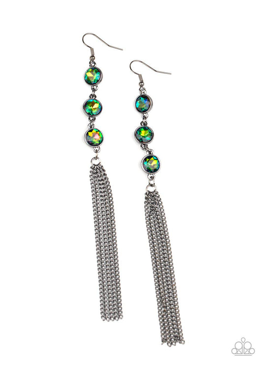 Paparazzi Earring ~ Moved to TIERS - Multi Oil Spill Paparazzi Jewelry - November 2020 Life of the Party Exclusives