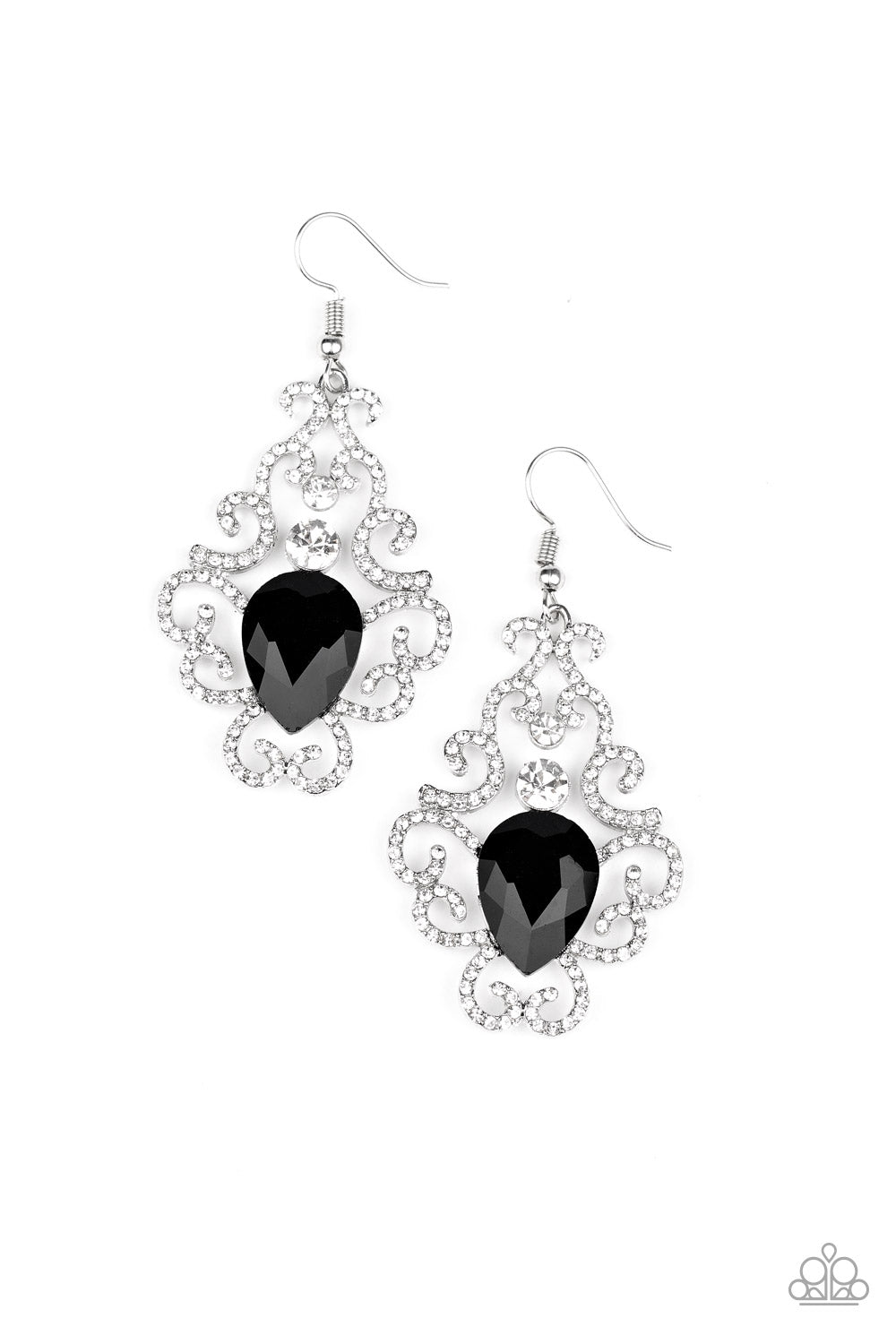 Happily Ever AFTERGLOW Black Earring Paparazzi Accessories. Subscribe and Save! $5 Jewelry!