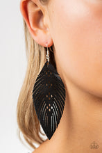 Load image into Gallery viewer, Paparazzi Earring ~ Wherever The Wind Takes Me - Black
