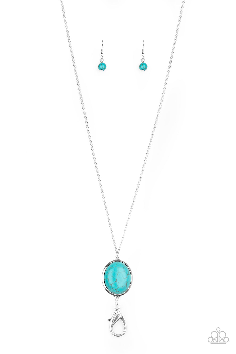 Paparazzi Southwest Simplicity - Blue Stone Lanyward Necklace