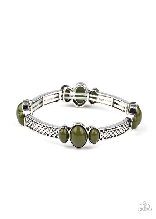 Instant Zen - Green Bracelet Paparazzi Accessories Stretchy Bracelet