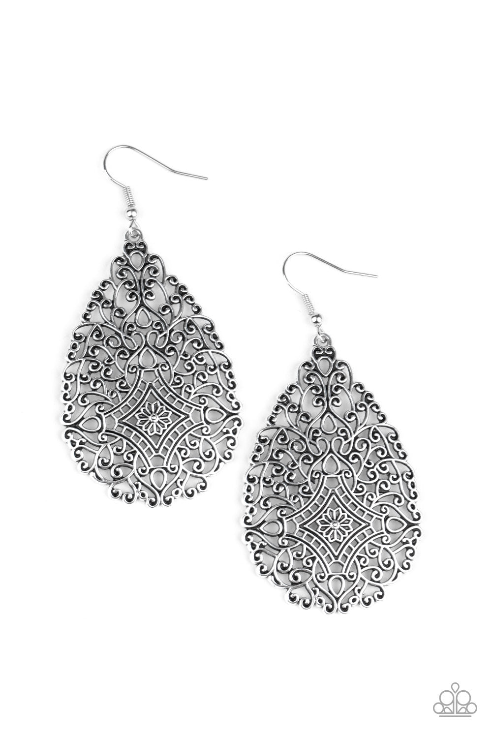 Paparazzi Napa Valley Vintage - Silver Earring