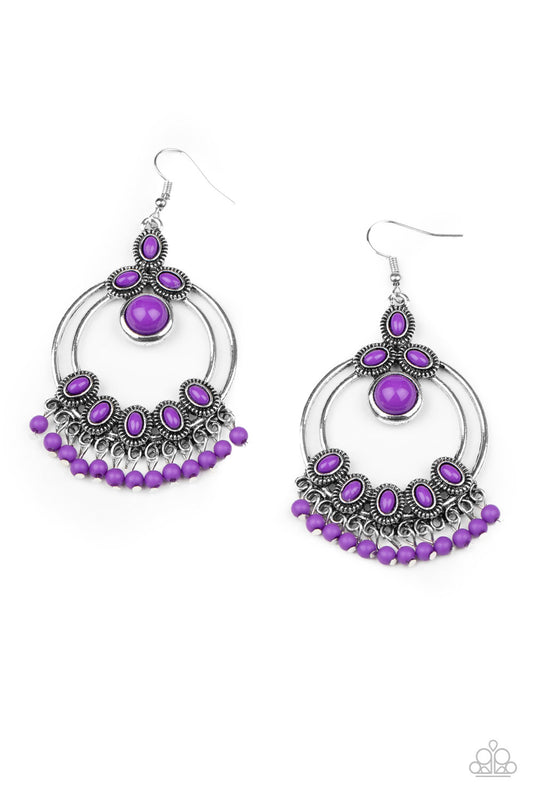 Palm Breeze Purple Earring Paparazzi Accessories. Fringe Earring. Get Free Shipping.