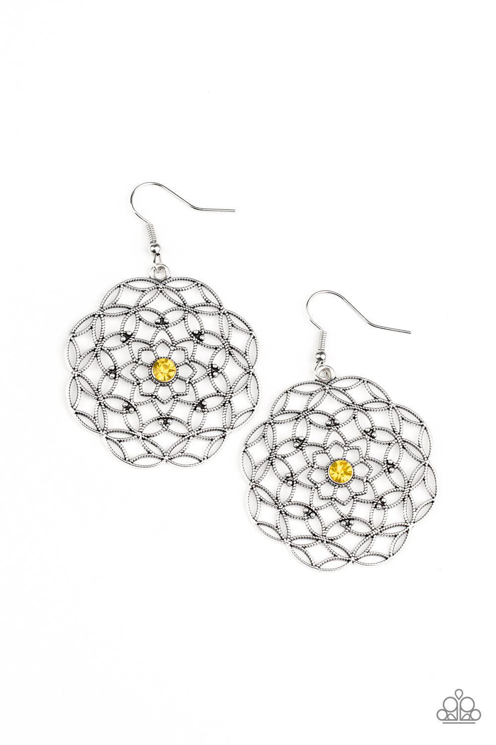 Botanical Bash - Yellow Earrings Paparazzi Accessories