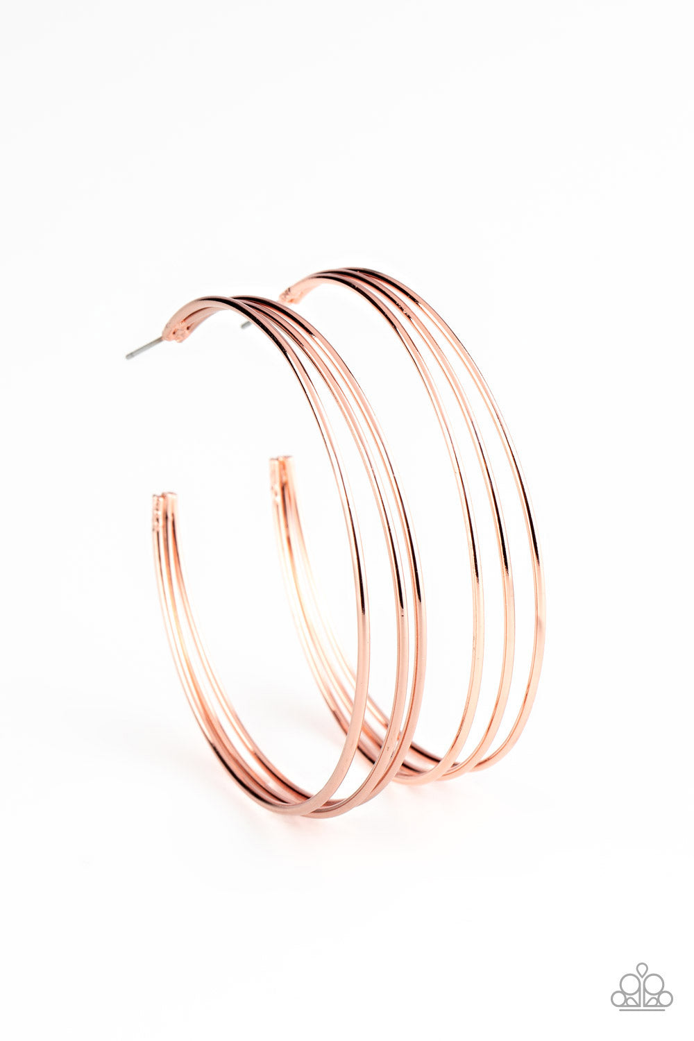 Rimmed Radiance - Copper Hoop Earring for Women Layered hoop