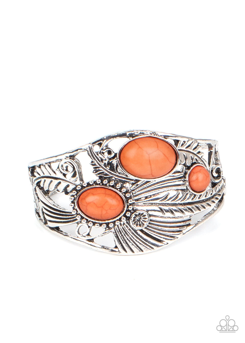Paparazzi Mojave Moods Orange Bracelet. Cuff Bracelet. Get Free Shipping. Orange stone Cuff