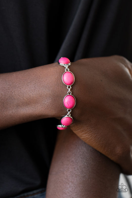Nice Stonework - Pink Bracelet Paparazzi Accessories
