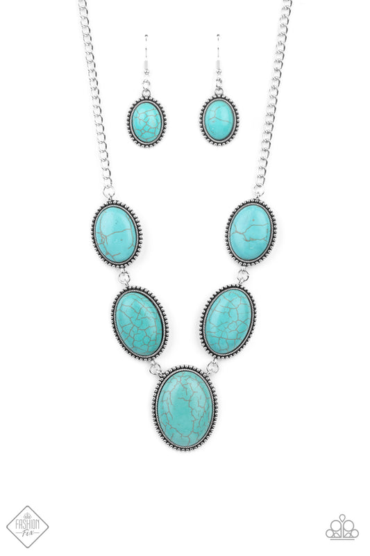 River Valley Radiance - Blue Necklace Paparazzi Accessories $5 Jewelry online at AainaasTreasureBox
