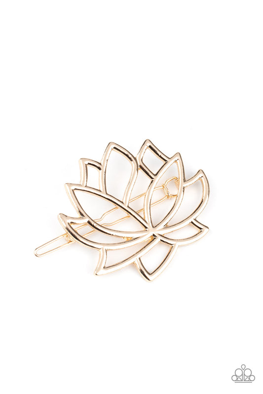 Paparazzi Lotus Pools - Gold Hair Accessory online at AainaasTreasureBox #P7SS-GDXX-033XX