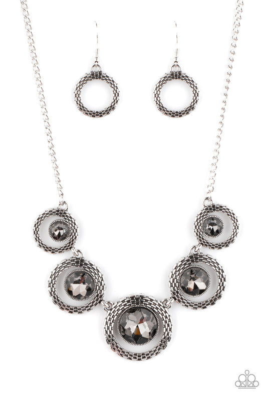 Paparazzi Necklace ~ PIXEL Perfect - Silver