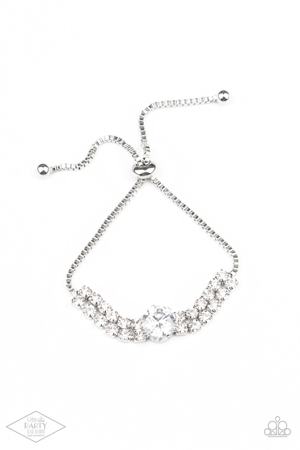 Gorgeously Glitzy White Bracelet Paparazzi Accessories $5 Jewelry. Get Free Shipping.