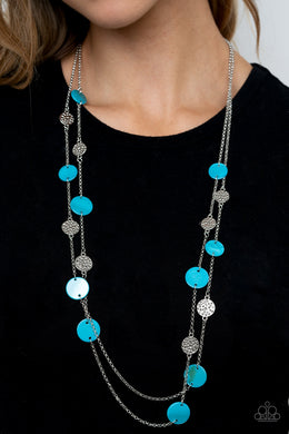 Ocean Soul - Blue Necklace Paparazzi Accessories online at AainaasTreasureBox #P2SE-BLXX-428XX