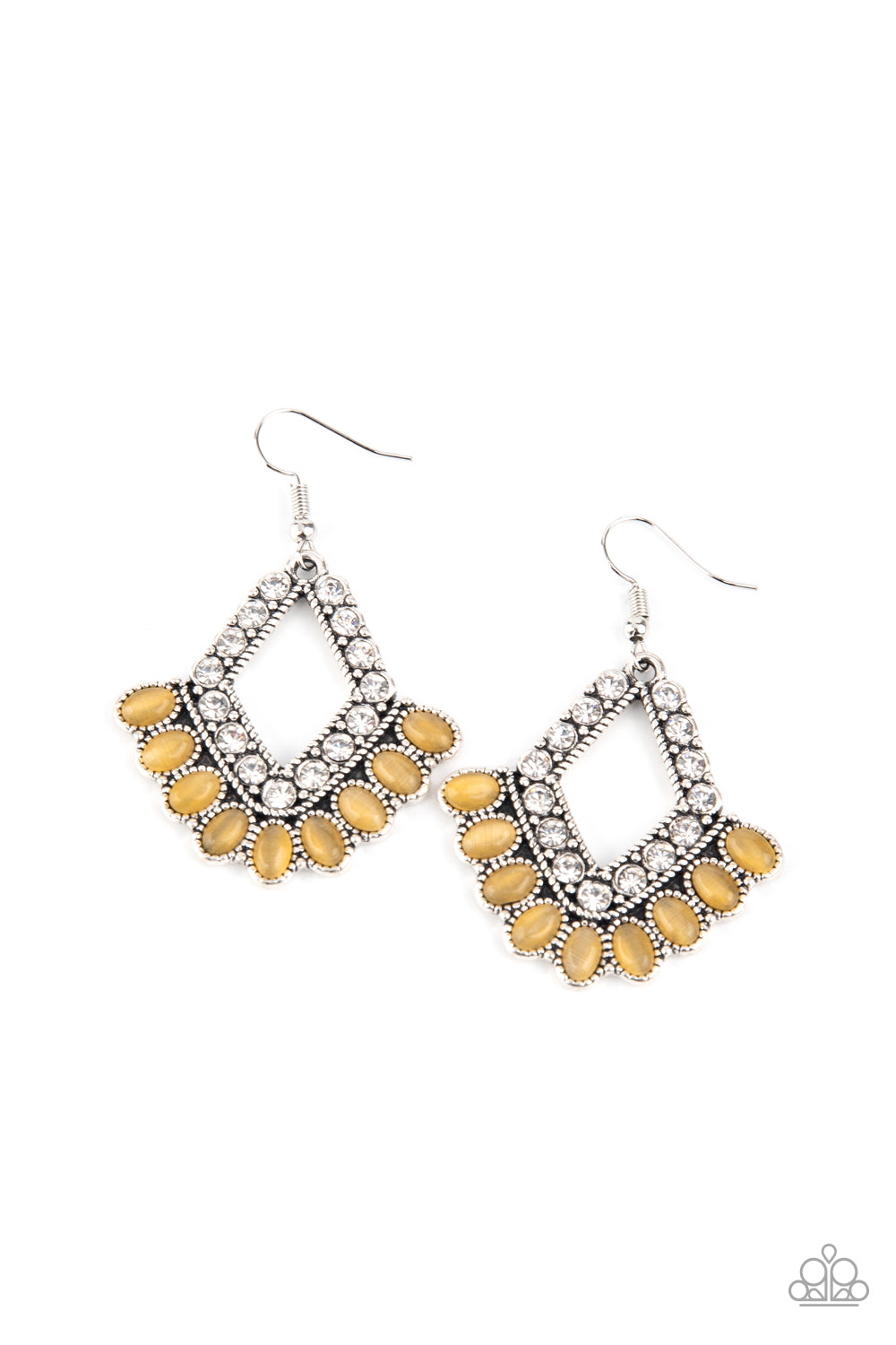Just BEAM Happy - Yellow Earring Paparazzi Accessories