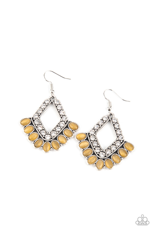 Just BEAM Happy - Yellow Earring Paparazzi Accessories