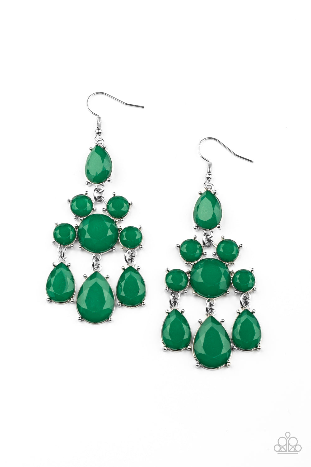 Afterglow Glamour Green Earring Paparazzi Accessories $5 Jewelry. Get Free Shipping