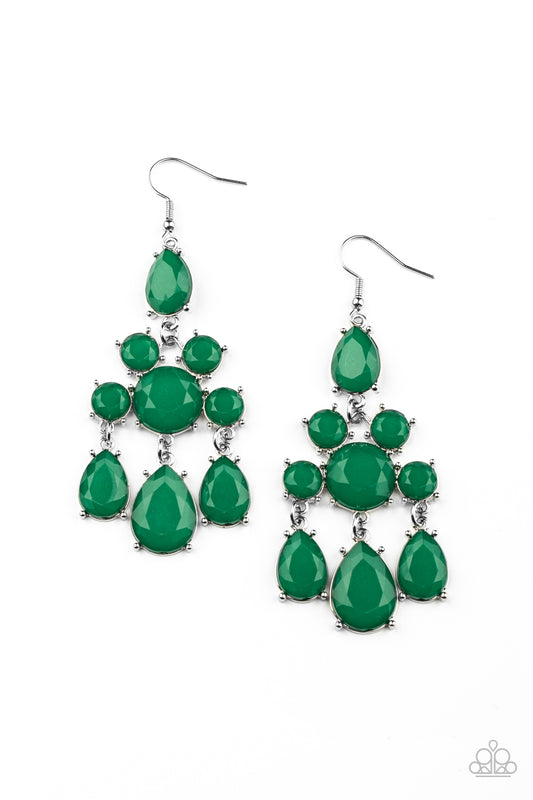 Afterglow Glamour Green Earring Paparazzi Accessories $5 Jewelry. Get Free Shipping