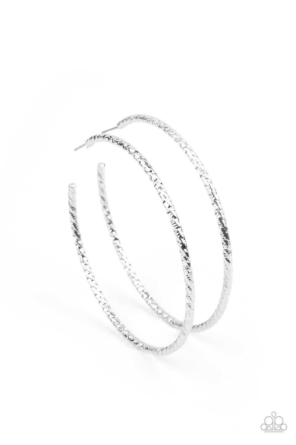 Paparazzi Voluptuous Volume - Silver Hoop Earrings online at AainaasTreasureBox #P5HO-SVXX-245XX