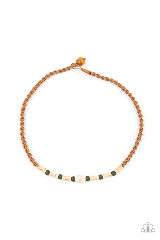 Paparazzi Beach Shark Green $5 Necklace. #P2UR-GRXX-034XX. Beach Inspired Necklace