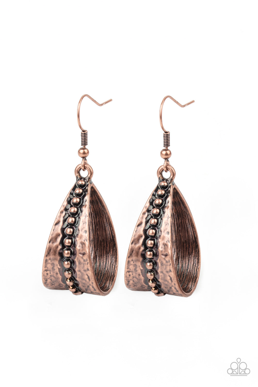 Paparazzi STIRRUP Some Trouble Copper Earrings. Free Shipping. Rustic. #P5SE-CPXX-071XX
