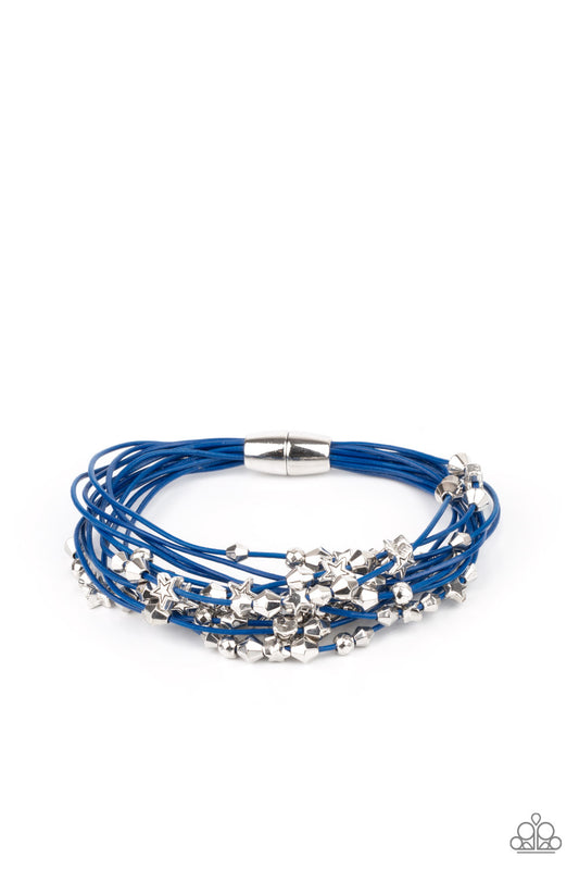 Star-Studded Affair Blue Bracelet Paparazzi $5 Accessories. Get Free Shipping! #P9WH-BLXX-239XX