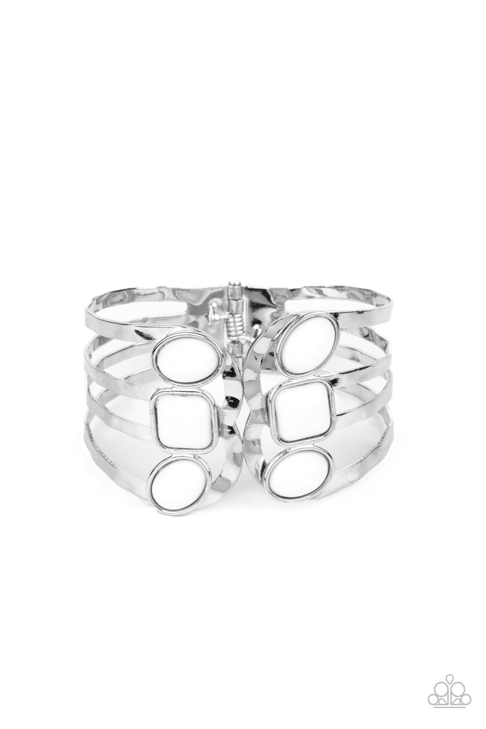 Mystified White Cuff Bracelet Paparazzi Accessories