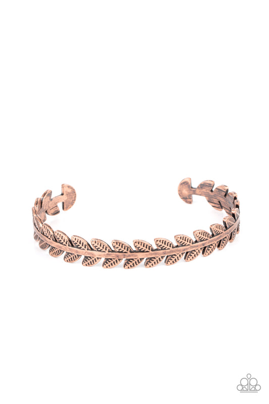 Laurel Groves Copper Bracelet Paparazzi Accessories. Get Free Shipping. #P9SE-CPXX-072XX.