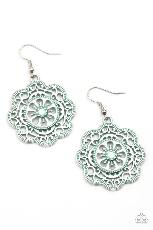 Paparazzi Western Mandalas - Blue Earrings online at AainaasTreasureBox #P5SE-BLXX-255XX