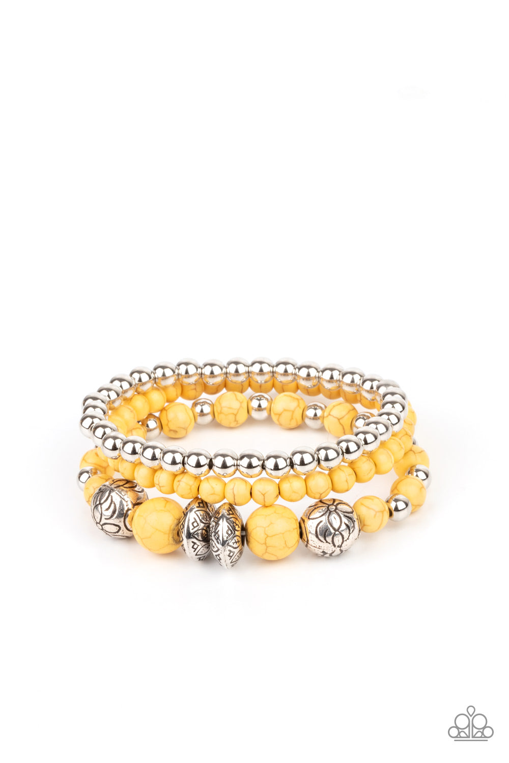 Paparazzi Desert Blossom Yellow Bracelet. Subscribe & Save. #P9SE-YWXX-135XX