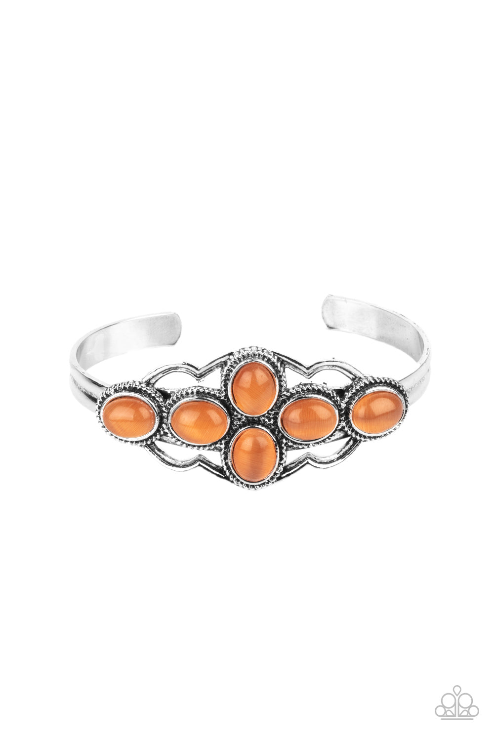 Paparazzi Color Me Celestial - Orange Moonstone Cuff Bracelet