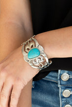 Load image into Gallery viewer, The MESAS are Calling Blue Bracelet Paparazzi Accessories Cuff Style $5 Jewelry. Get Free Shipping!
