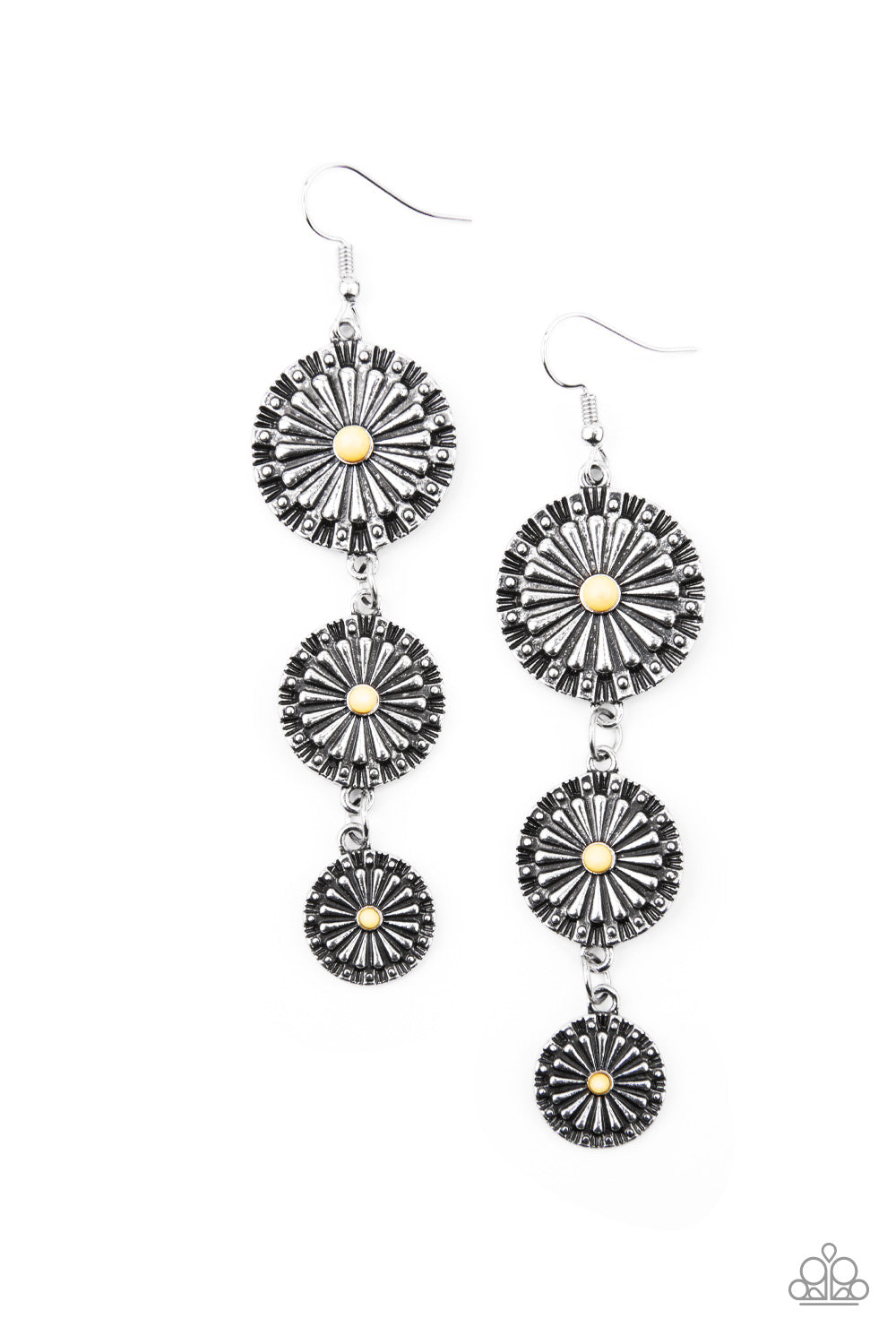 Paparazzi Festively Floral - Yellow Earring