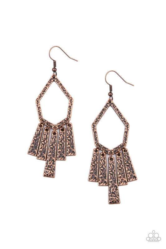 Paparazzi Earring ~ Museum Find - Copper