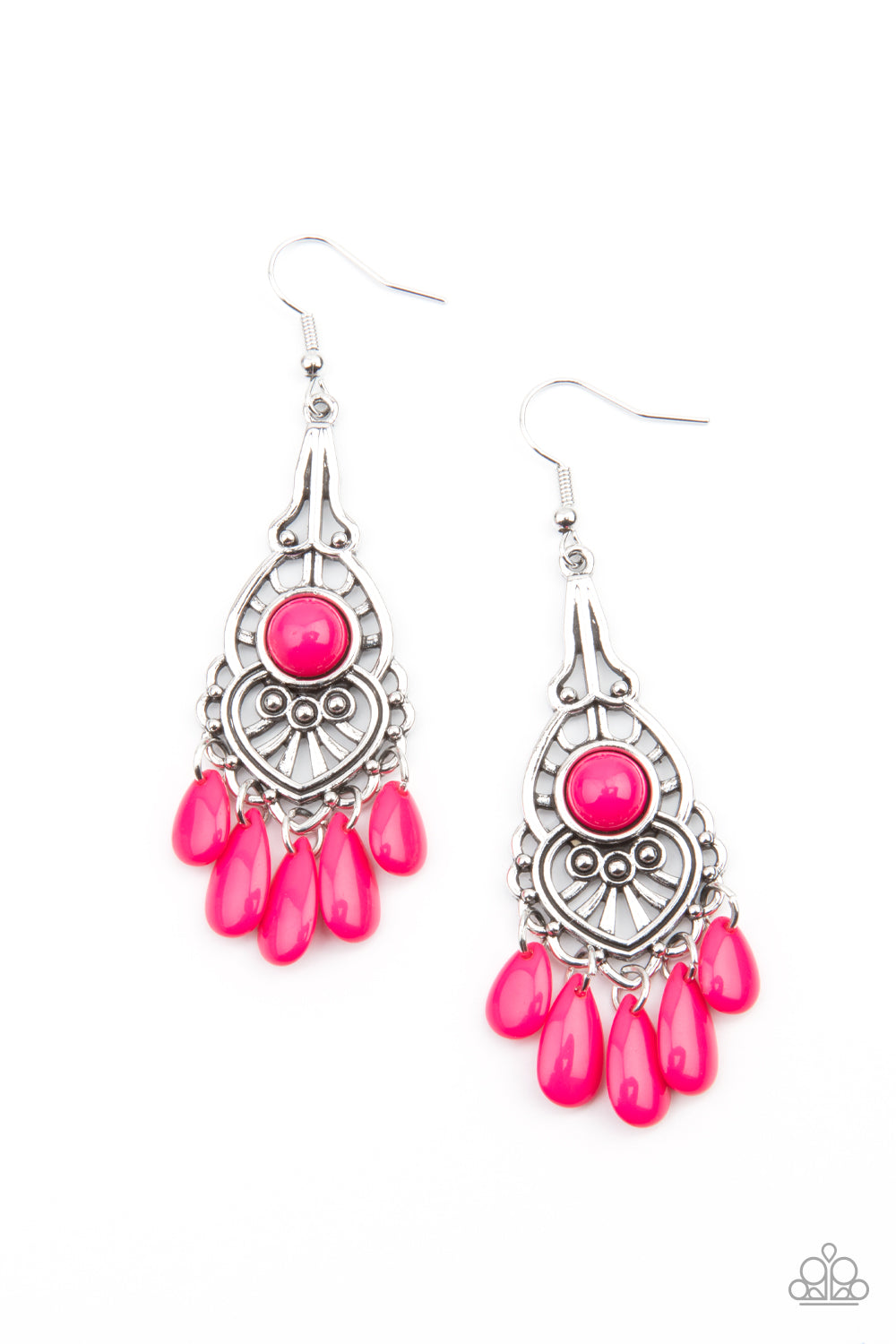 Fruity Tropics - Pink Earrings Paparazzi Accessories