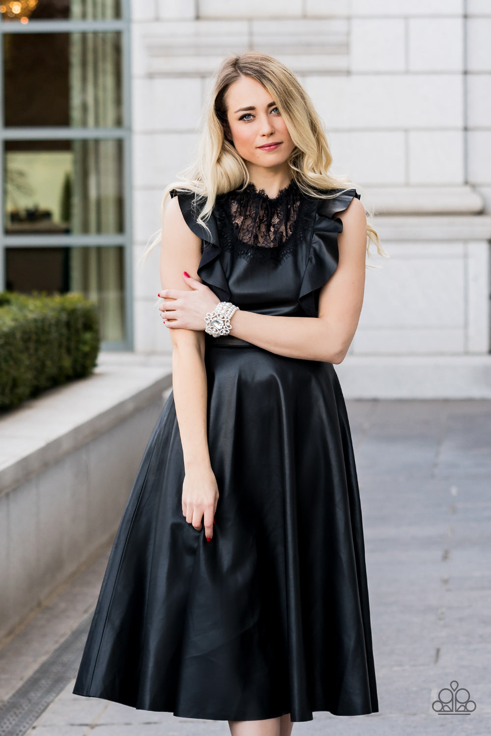 Rule The Room White Bracelet with Pearls. This $5 stretchy bracelet is ready to ship. Bridal jewelry