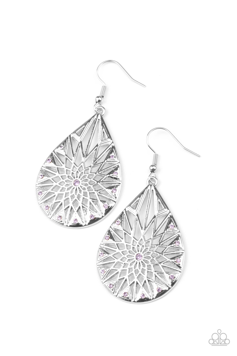 Paparazzi Icy Mosaic - Purple Earrings online at AainaasTreasureBox #P5RE-PRXX-139XX