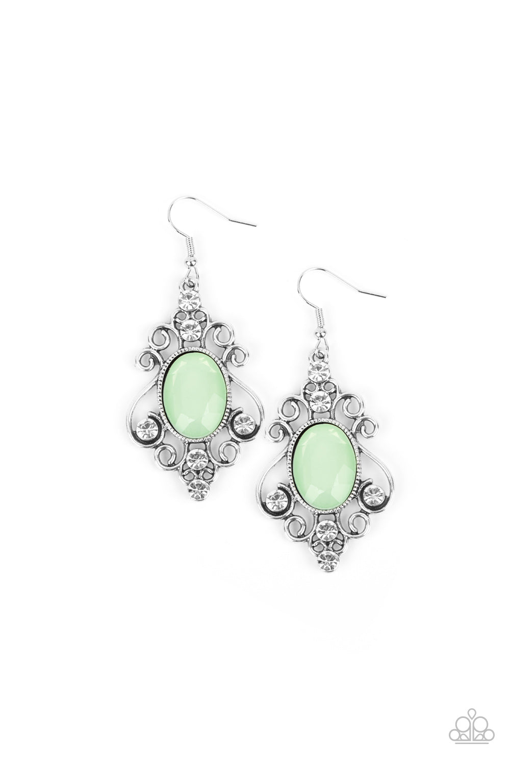 Paparazzi Tour de Fairytale Green Ash Earring. #P5RE-GRXX-147XX. Get Free Shipping. Fishhook $5