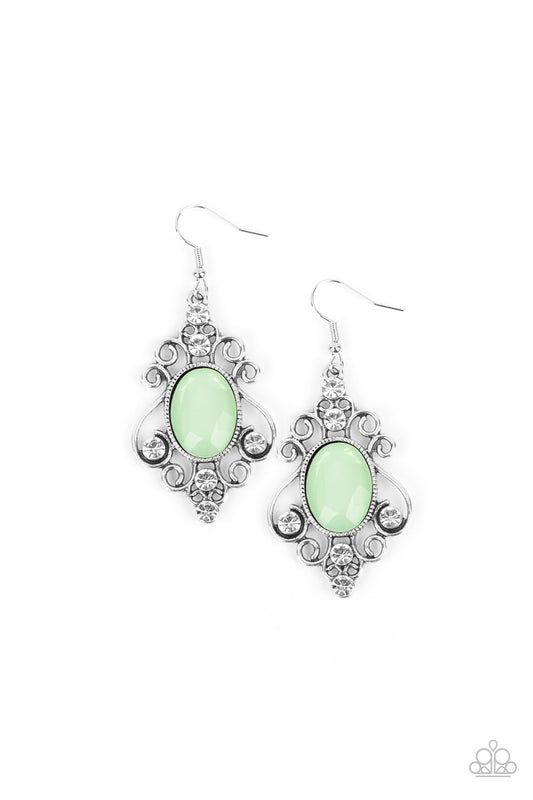 Paparazzi Tour de Fairytale Green Ash Earring. #P5RE-GRXX-147XX. Get Free Shipping. Fishhook $5