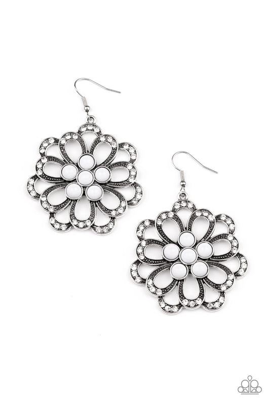 Dazzling Dewdrops White Earrings Paparazzi Accessories Five Dollar Jewelry ready to ship!