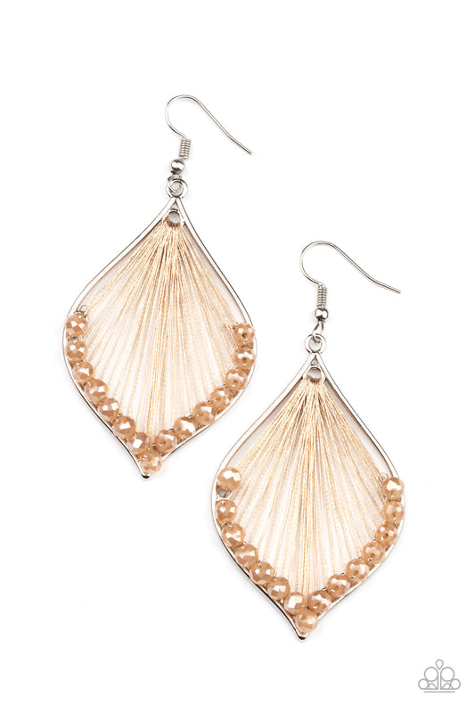 Paparazzi Earring ~ Pulling at My HARP-strings - Brown
